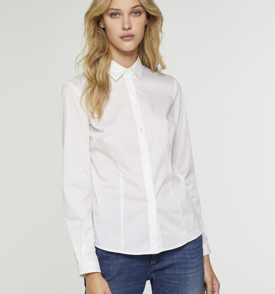 Camicia slim fit - camicie da donna - Bianco | Sisley image number 1